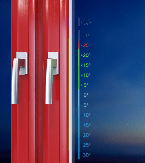 Окно Meteoglass с прогнозом погоды на стекле